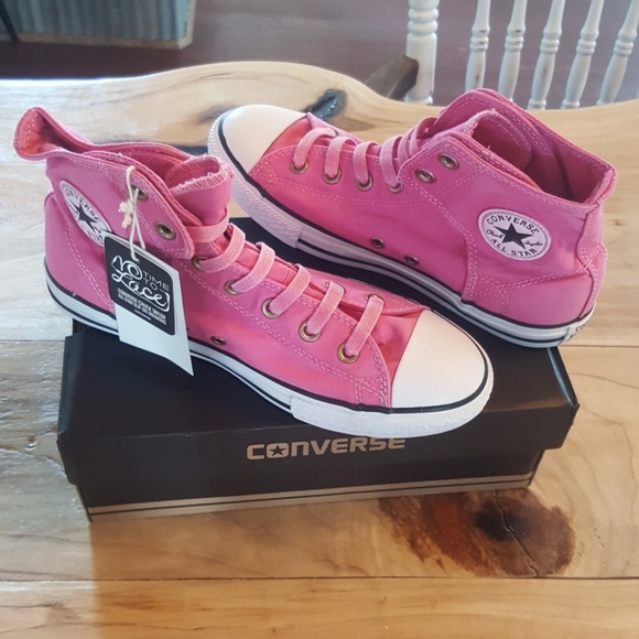 pink converse 8.5
